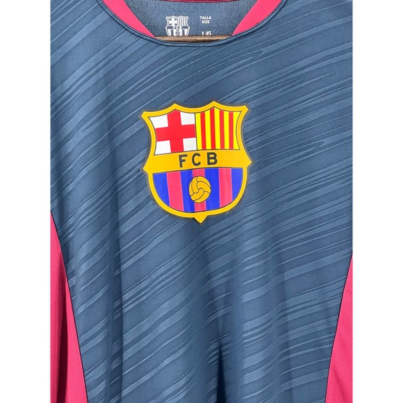 FC Barcelona Soccer Jersey Blue Maroon Short Sleeve Men's Size L - Picture 6 of 6
